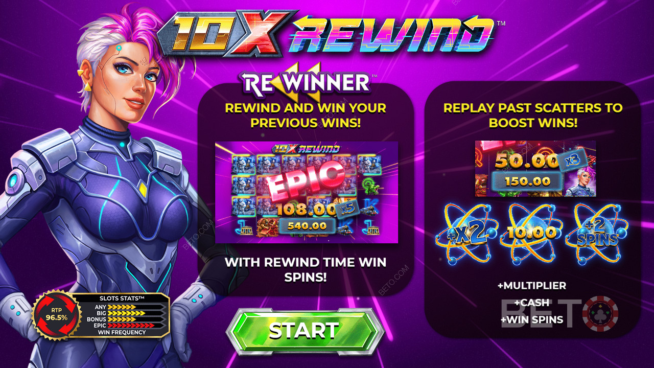 10x Rewind में जुए के रोमांच की शुरुआत