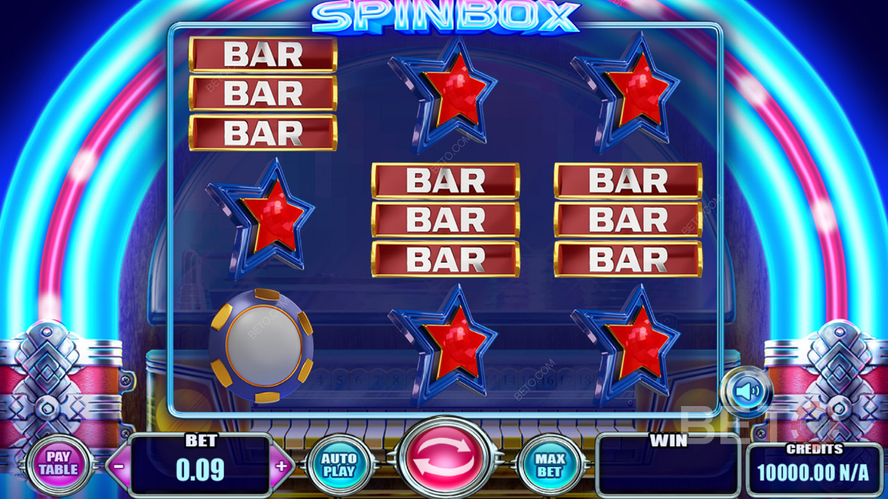 Spinbox स्लॉट में आकर्षक प्रतीक और क्लासिक गेम थीम
