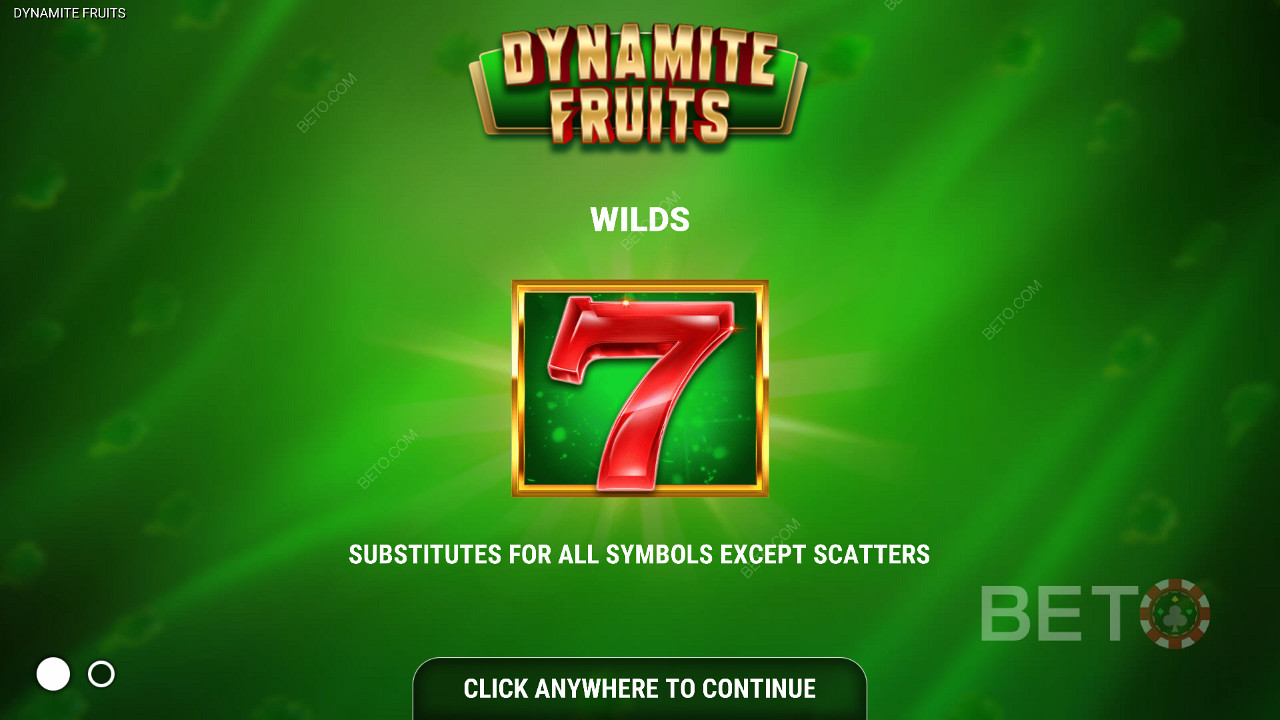Dynamite Fruits स्लॉट - वाइल्ड सिंबल - लाल सात