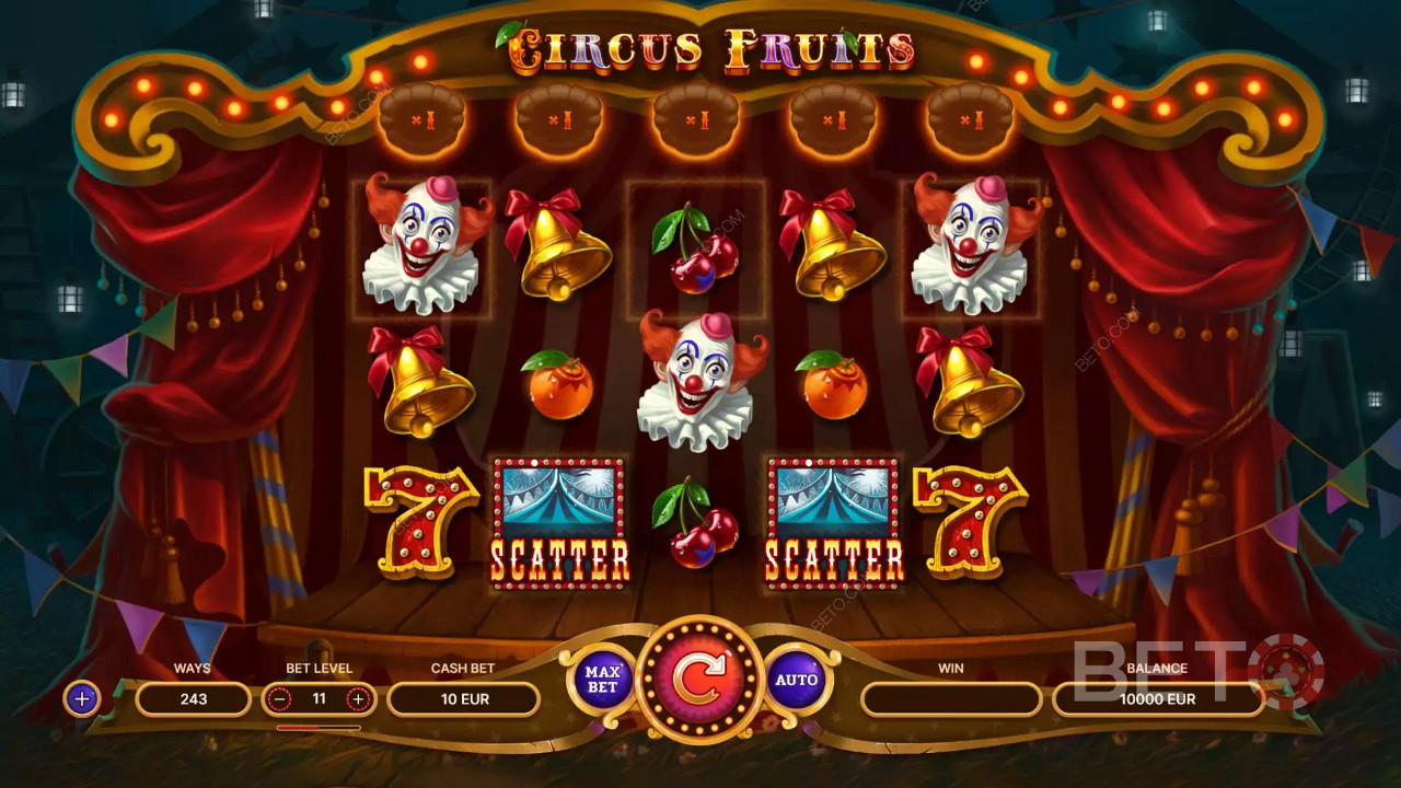ट्रूलैब द्वारा अभिनव Circus Fruits वीडियो स्लॉट