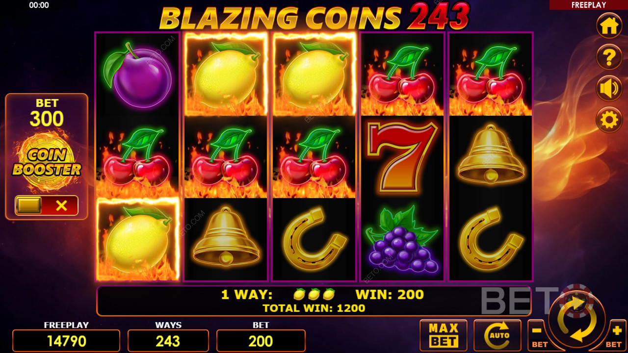 BETO स्लॉट्स द्वारा Blazing Coins 243 की समीक्षा