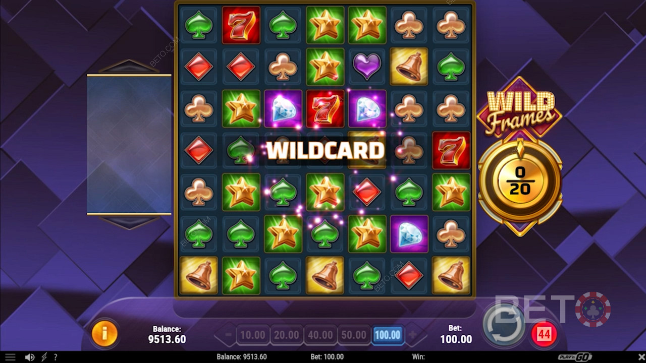 Wild Frames ऑनलाइन स्लॉट में वाइल्डकार्ड बोनस