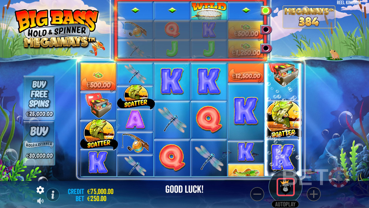 बिग बास होल्ड और स्पिनर मेगावेज़ स्लॉट में अपनी शर्त का 20,000 गुना जीतें!