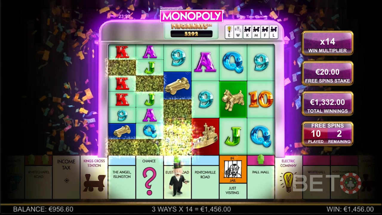 Monopoly Megaways शानदार गेमप्ले