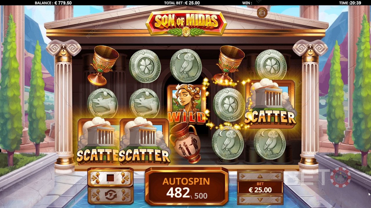 Son of Midas में ढेर सारे फ्री स्पिन जीतना