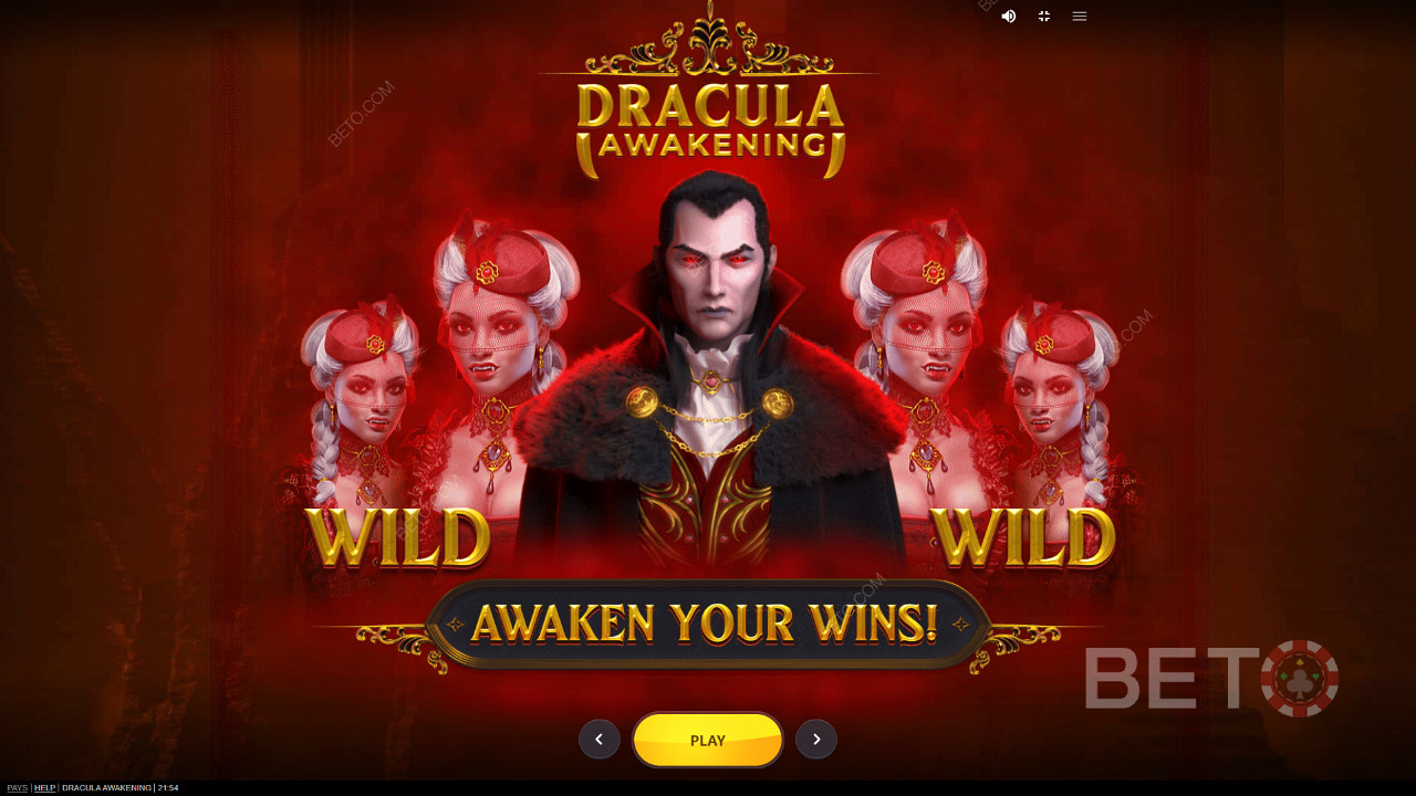 Dracula Awakening ऑनलाइन स्लॉट में ड्रैकुला की शक्ति का अनुभव करें