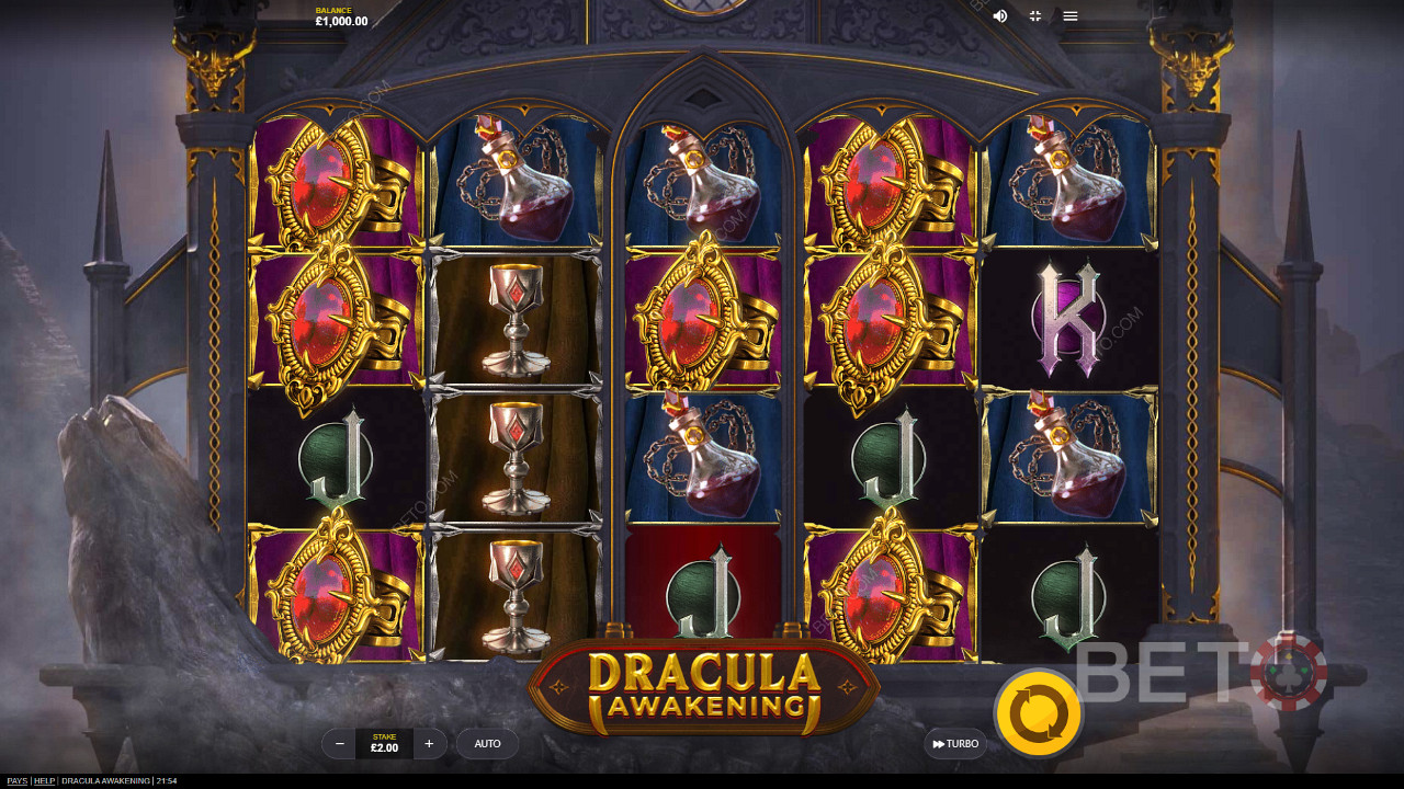 Dracula Awakening स्लॉट मशीन में सुंदर प्रतीकों और थीम का आनंद लें