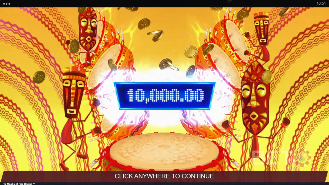 Gameburger Studios द्वारा 12 मास्क ऑफ फायर ड्रम्स में बोनस सुविधाओं की व्याख्या