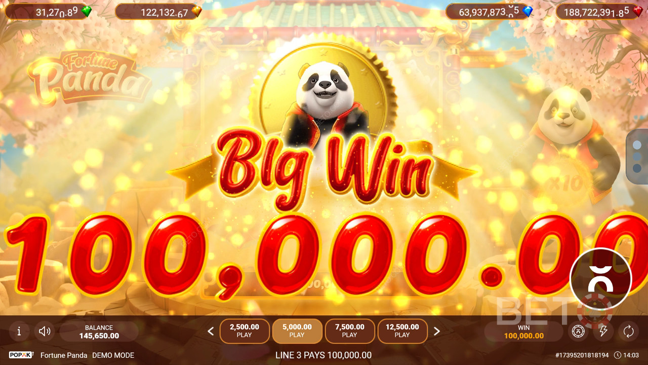 फॉर्च्यून पांडा स्लॉट ऑनलाइन में अपनी शर्त का 2,500 गुना जीतें!