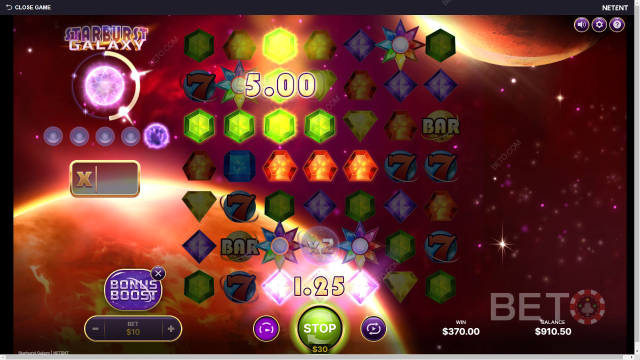 NetEnt द्वारा Starburst गैलेक्सी में बोनस सुविधाओं की व्याख्या