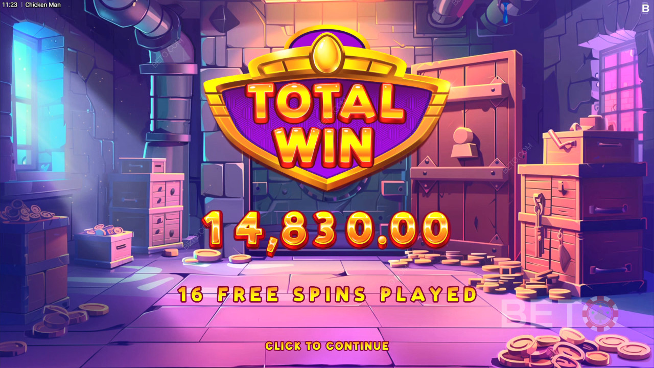 चिकन मैन वीडियो स्लॉट में अपनी शर्त का 12,500 गुना जीतें!