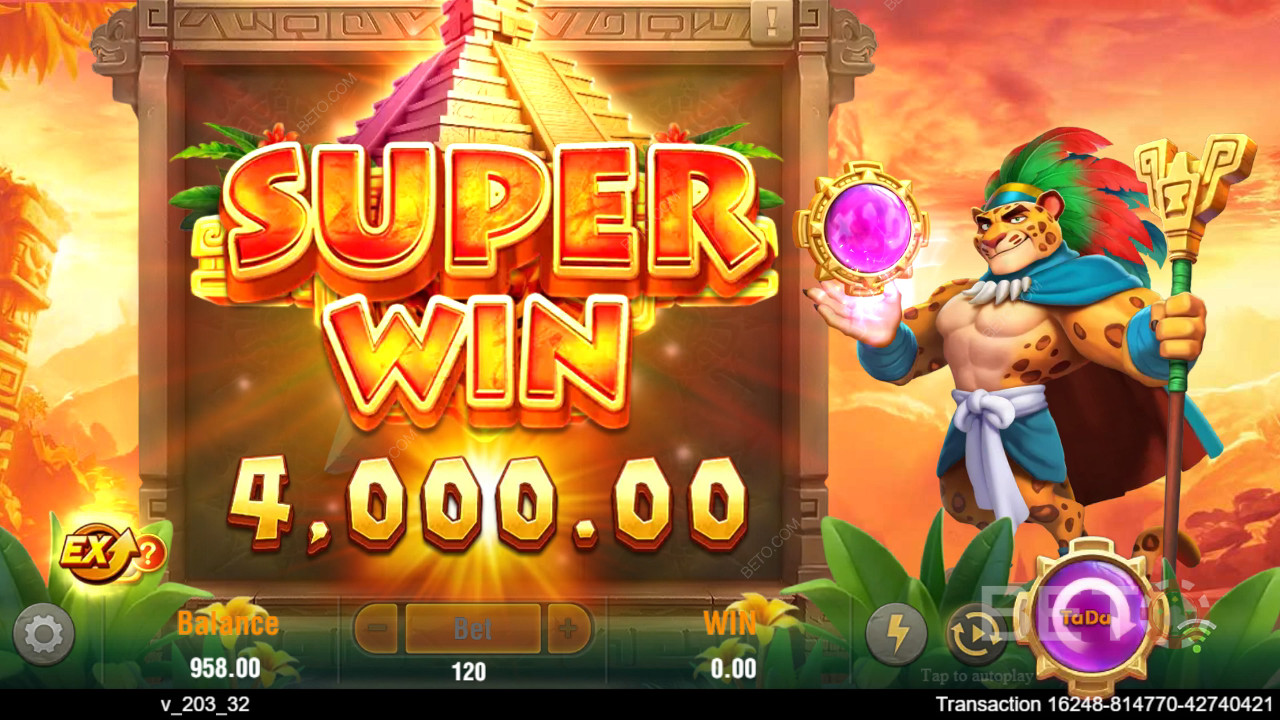 लकी जगुआर वीडियो स्लॉट में अपनी शर्त का 4,500 गुना जीतें!