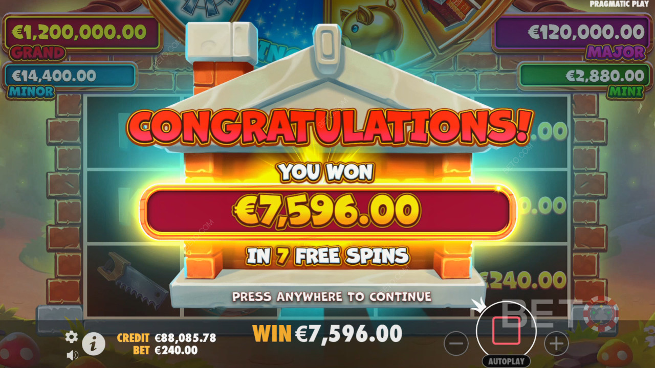 ब्रिक हाउस बोनान्ज़ा वीडियो स्लॉट में अपनी शर्त का 10,000 गुना जीतें!