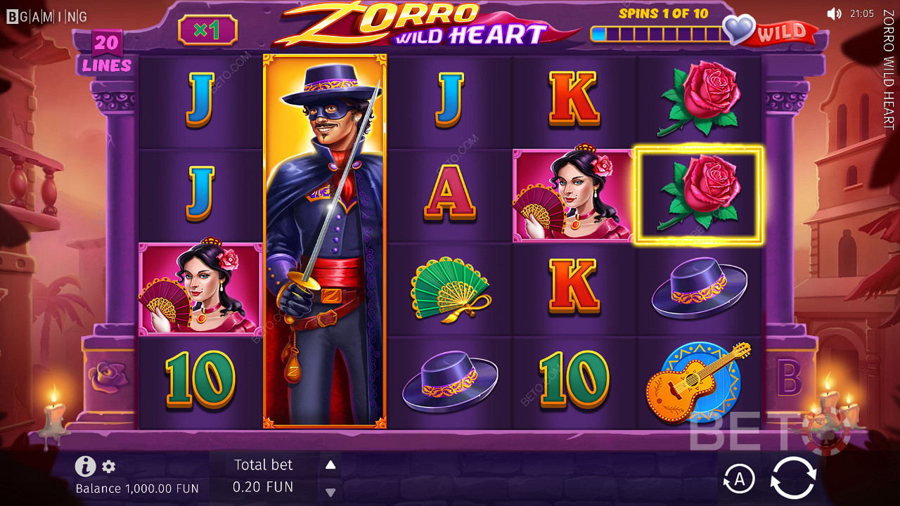 Zorro Wild Heart फ्री खेलें