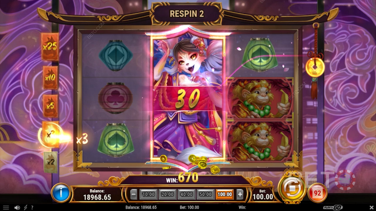 इनारी स्टैक्ड वाइल्ड के साथ जीत हासिल करें और टेल ऑफ़ क्यूबिको स्लॉट में रीस्पिन्स को ट्रिगर करें