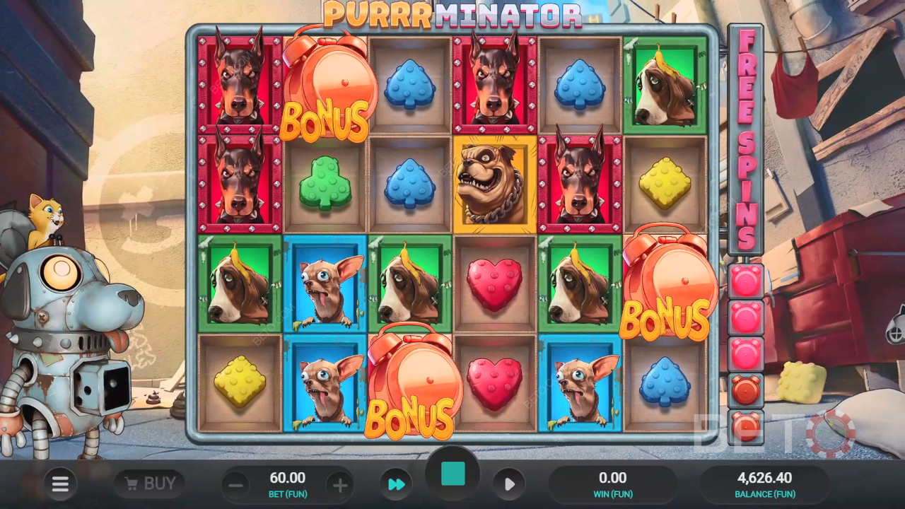 BETO स्लॉट्स द्वारा Purrrminator समीक्षा