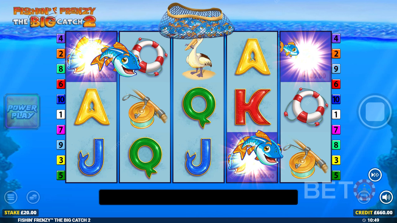 फिशिन फ्रेन्ज़ी द बिग कैच 2 स्लॉट ऑनलाइन में अपनी शर्त का 5,000 गुना जीतें!