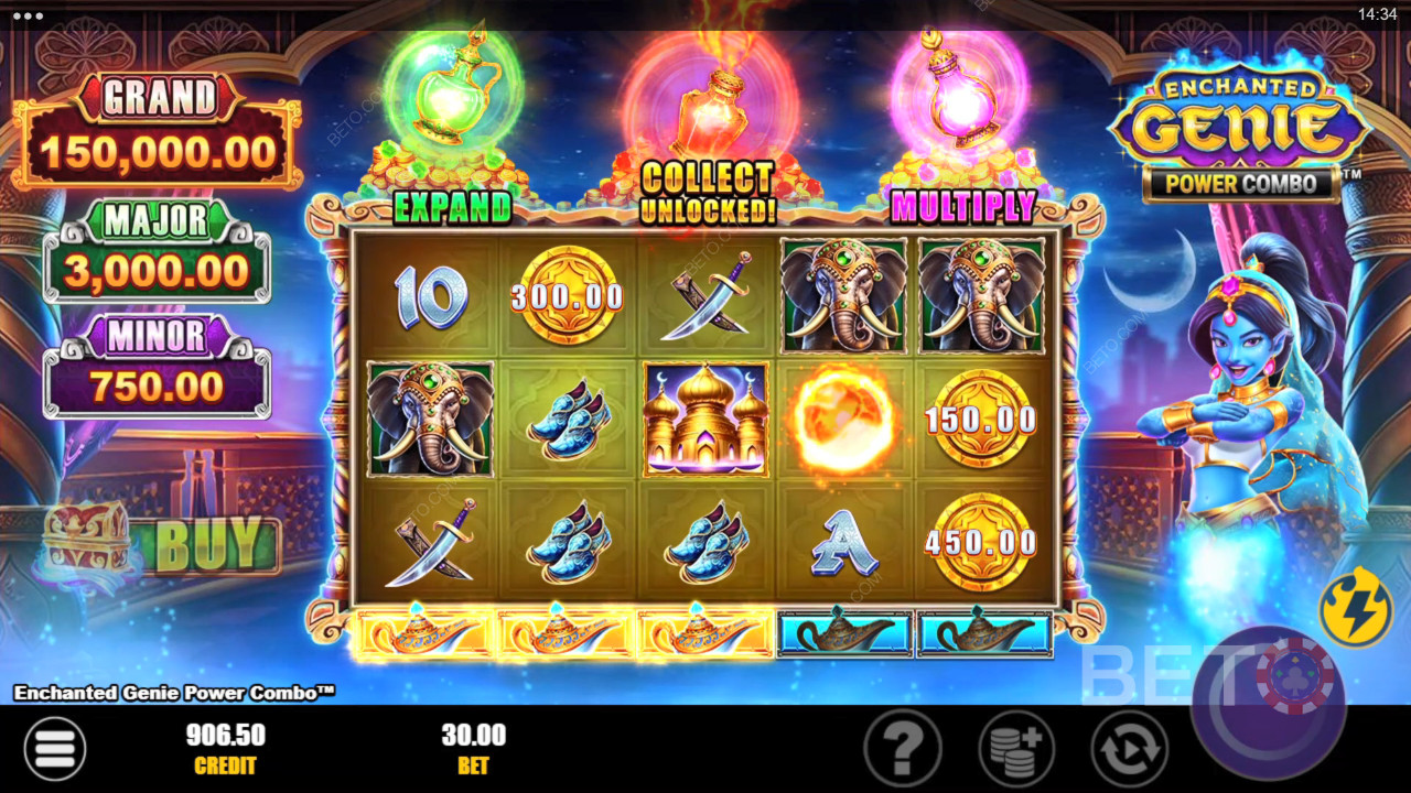 BETO स्लॉट्स द्वारा एनचांटेड जिनी पावर कॉम्बो की समीक्षा