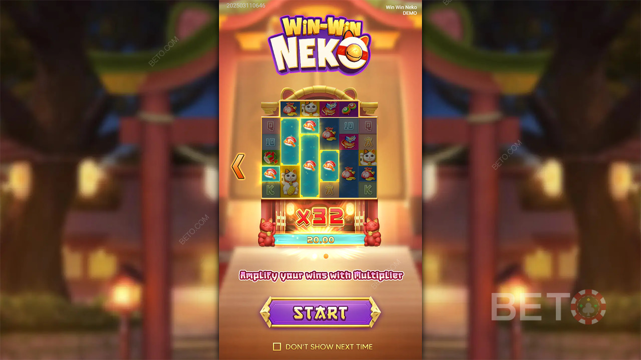 विन विन नेको ऑनलाइन स्लॉट में अपनी शर्त का 5,000 गुना जीतें!