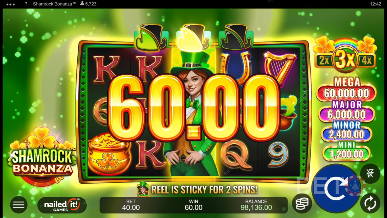 शमरॉक बोनान्ज़ा स्लॉट मशीन में अपनी शर्त का 5,340 गुना जीतें!