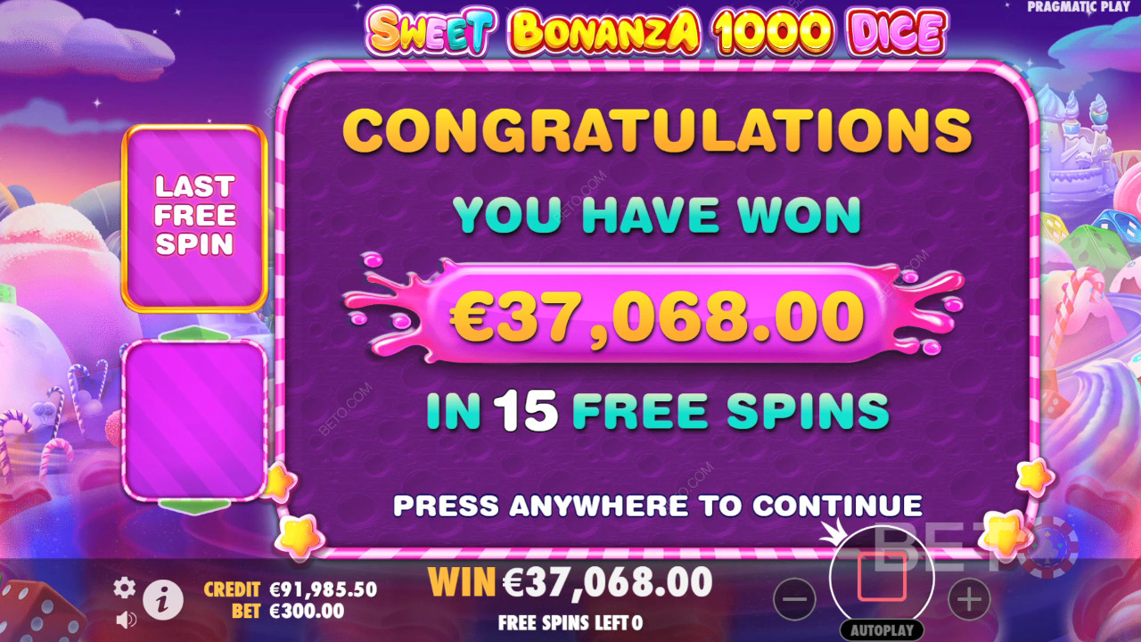 Sweet Bonanza 1000 डाइस ऑनलाइन स्लॉट में अपनी शर्त का 25,000 गुना जीतें!