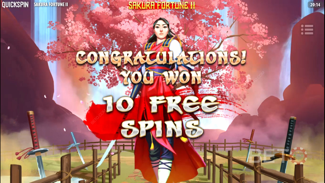 फ्री स्पिन्स Sakura Fortune 2 स्लॉट की सबसे रोमांचक विशेषता है