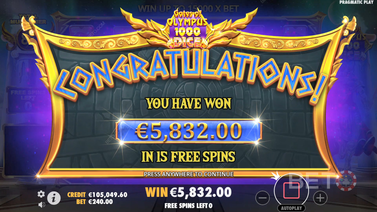 Pragmatic Play द्वारा Gates of Olympus 1000 डाइस में बोनस सुविधाओं की व्याख्या
