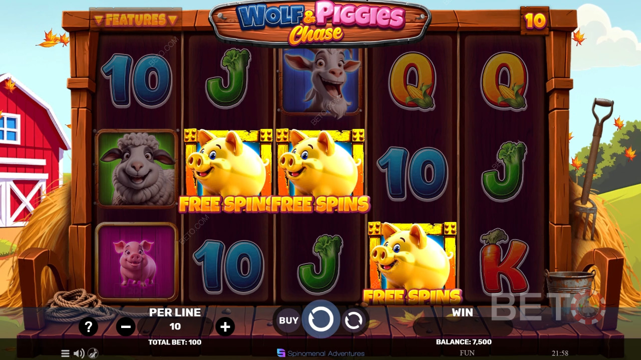 BETO Slots द्वारा Wolf & Piggies Chase की समीक्षा