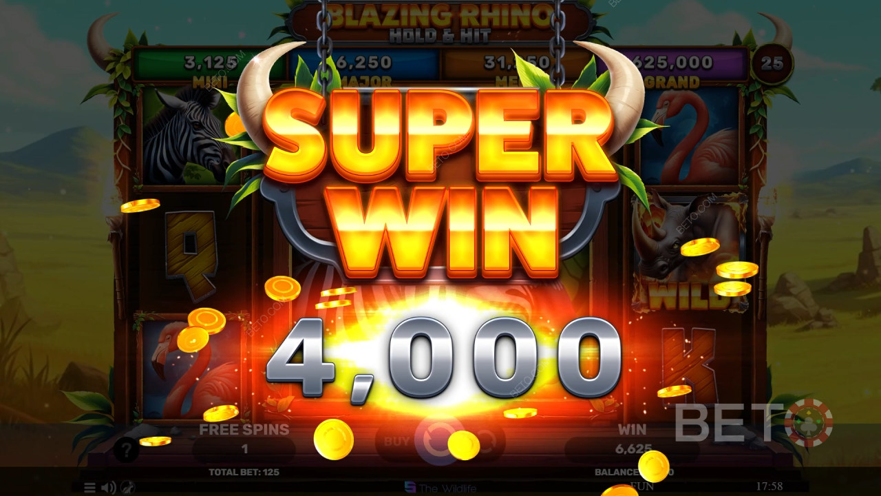 BETO स्लॉट्स द्वारा ब्लेज़िंग राइनो होल्ड एंड हिट की समीक्षा