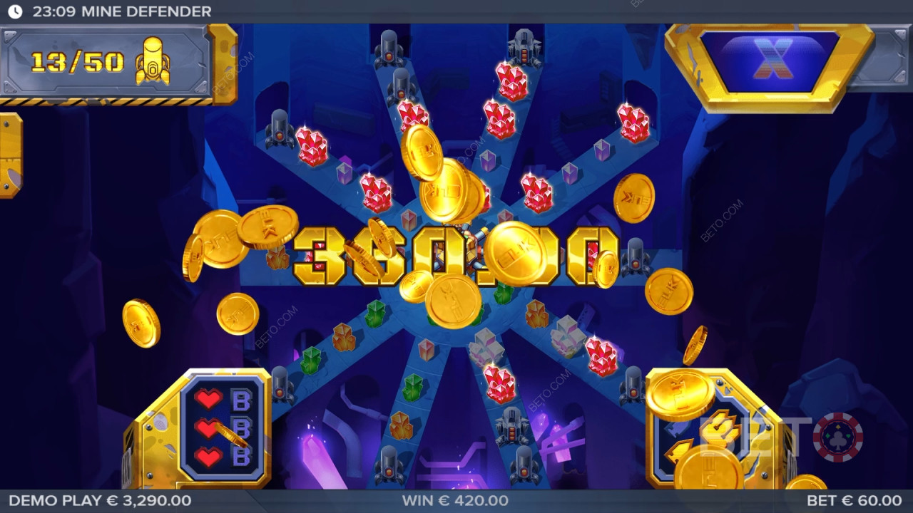 BETO Slots द्वारा Mine Defender की समीक्षा