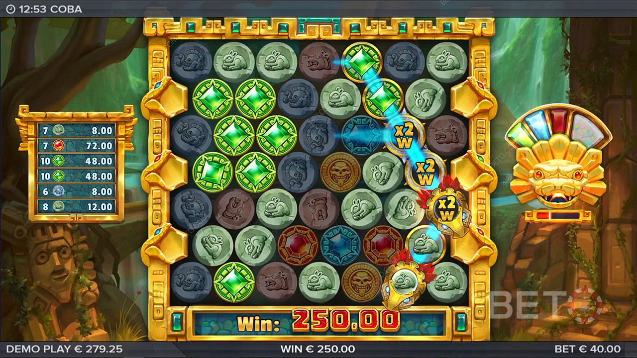 एक दूसरे को पार करने वाले सांप मल्टीप्लायर वाइल्ड बनाते हैं