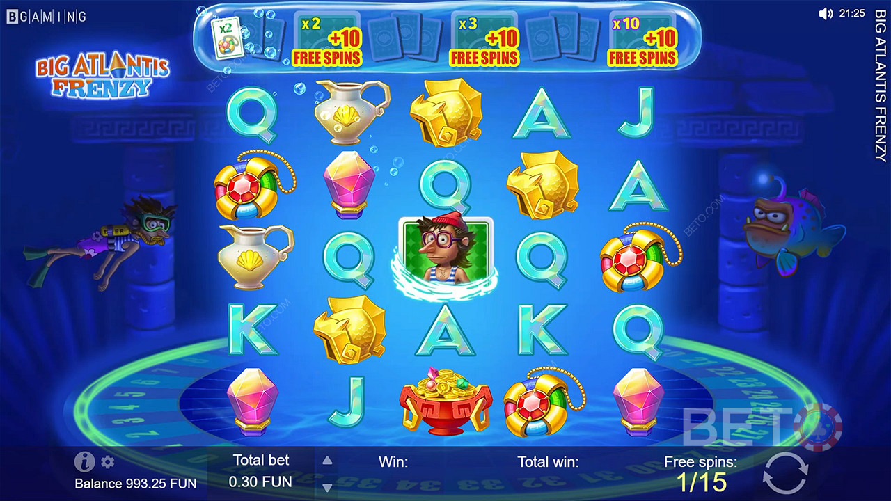 हर चौथा वाइल्ड फ्री स्पिन्स को बढ़ाएगा और विन मल्टीप्लायर को बढ़ाएगा