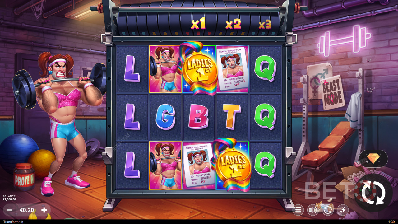 थीम और डिज़ाइन: कार्टूननुमा जिम थीम