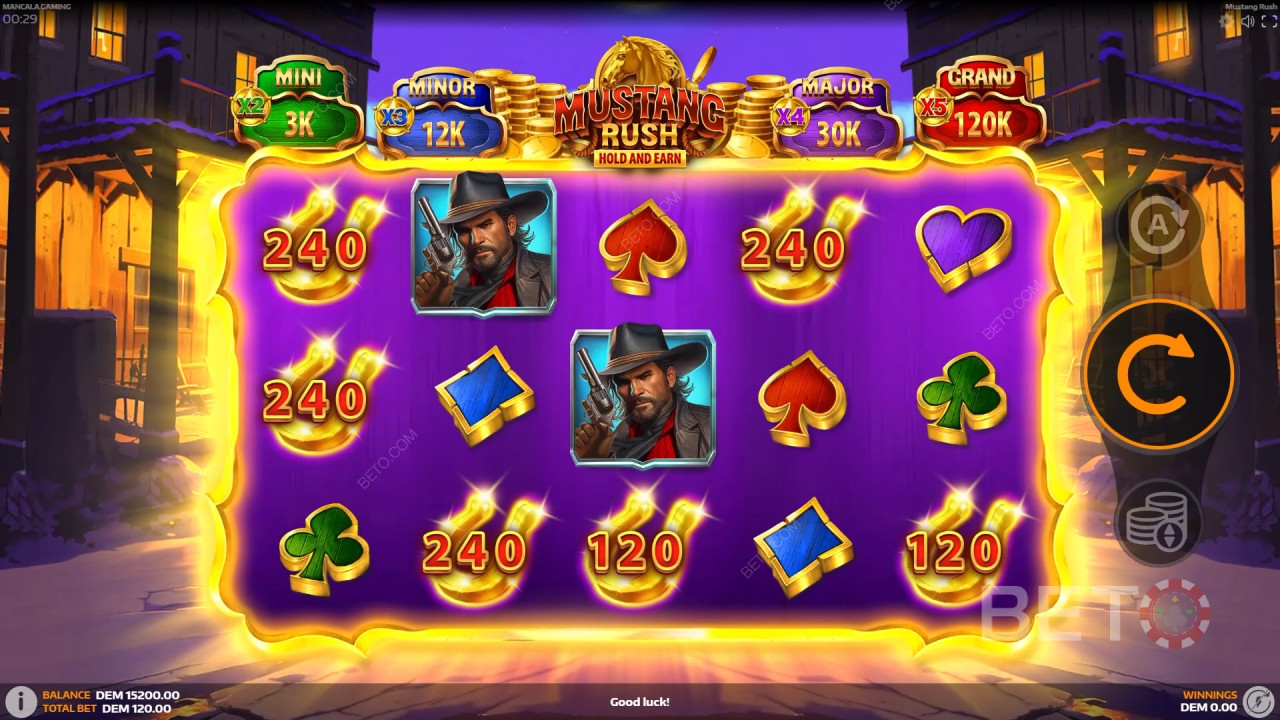 BETO Slots द्वारा Mustang Rush की समीक्षा