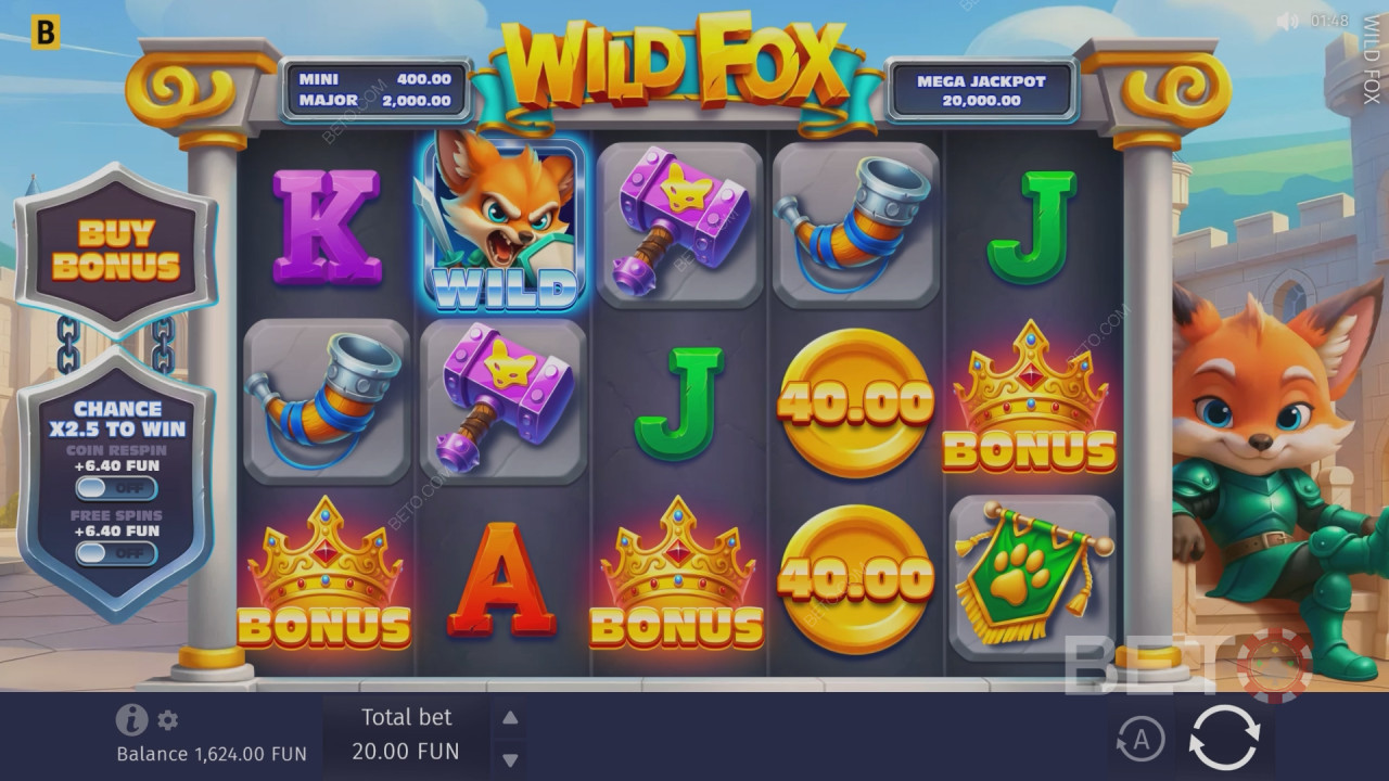 BETO Slots द्वारा Wild Fox की समीक्षा