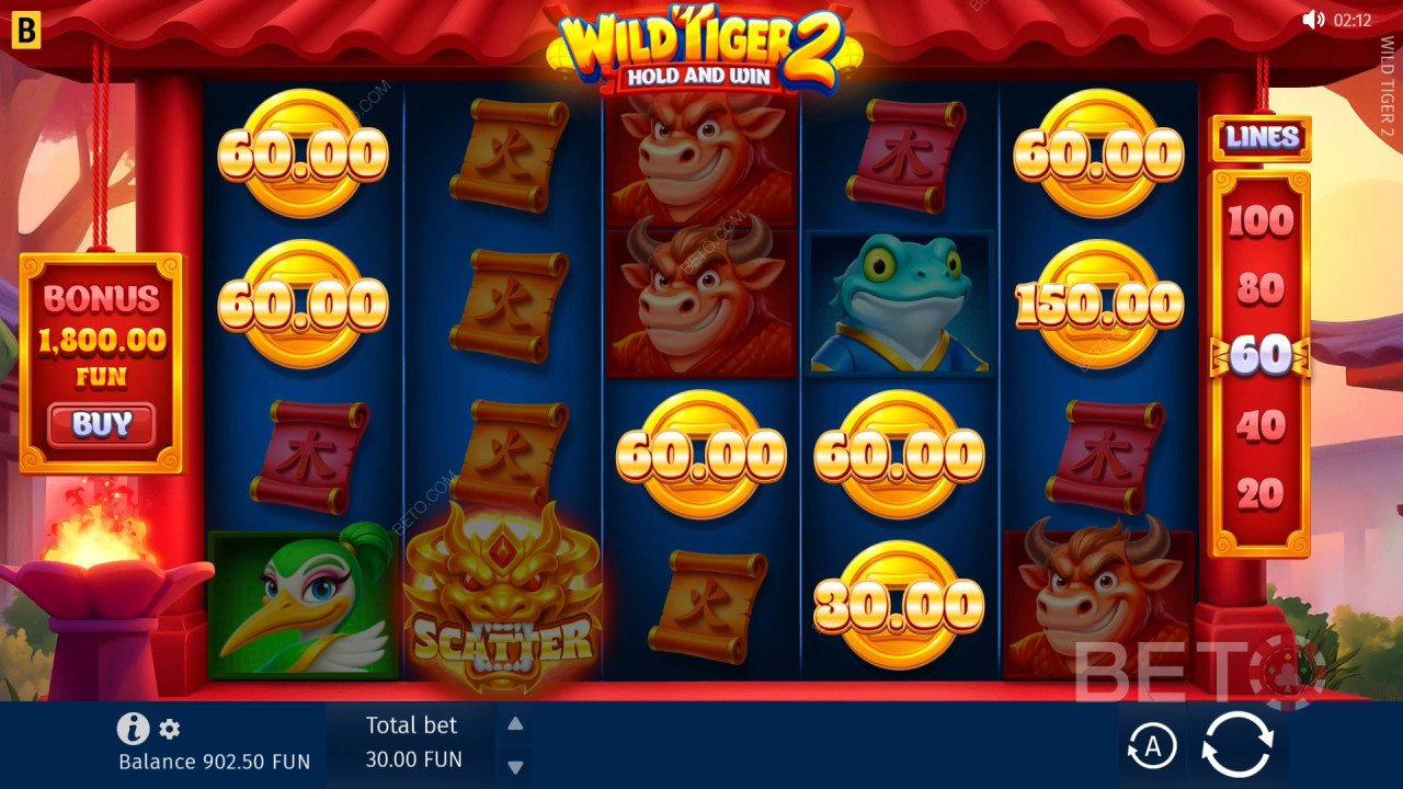 BETO Slots द्वारा Wild Tiger 2 की समीक्षा