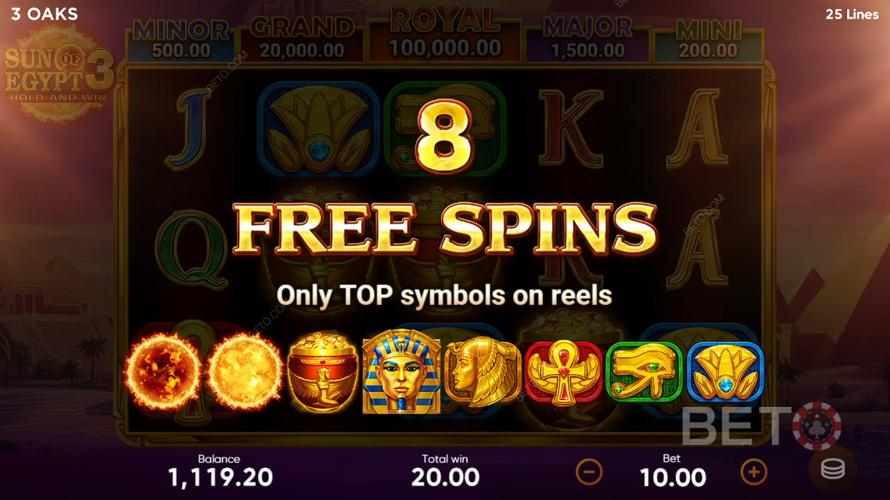 Booongo द्वारा सन ऑफ इजिप्ट 3 में बोनस सुविधाओं की व्याख्या