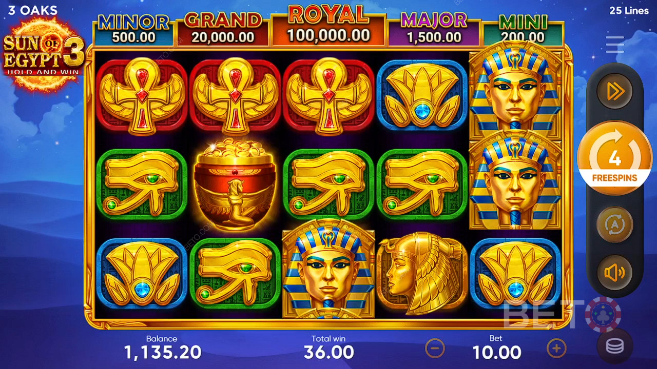 Booongo सन ऑफ इजिप्ट 3 कैसे खेलें?