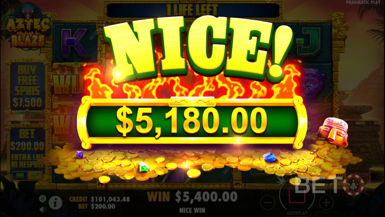 एज़्टेक ब्लेज़ ऑनलाइन स्लॉट में अपनी शर्त का 2,000 गुना जीतें!