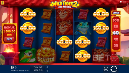 Wild Tiger 2 स्लॉट्-फ्री खेलें और रिव्यूस (2026)